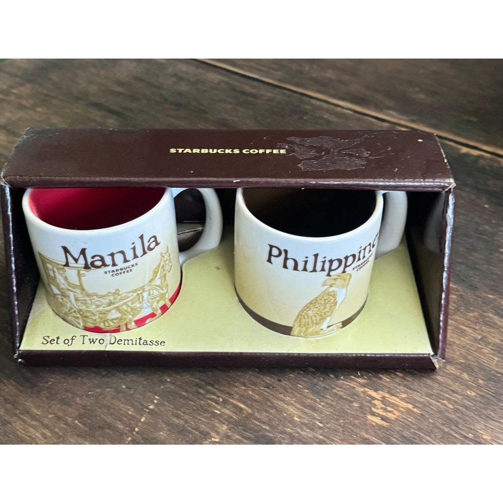 Pair of Starbucks Demitasse Global Series Manilla & Philippines - Picture 2 of 4